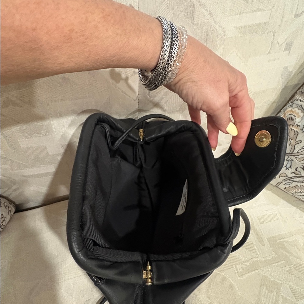Park Avenue Int VTG genuine leather Classic Black Women’s Shoulder clutch bag - Picture 13 of 14